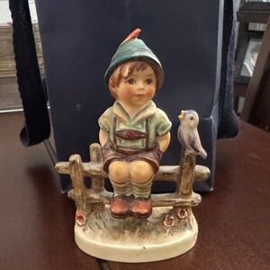 Goebel Cream and Blue Figurine Base